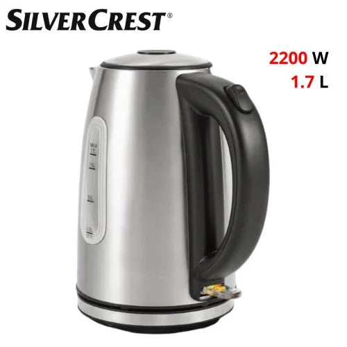 Bouilloire Electrique Sans Fil En Inox SilverCrest 1.7 L 2200 W – KE01402IB-GS