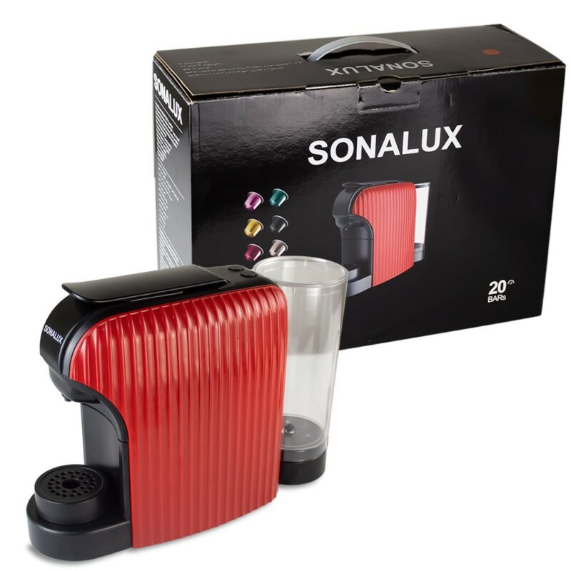 Cafetière à capsules Sonalux – Compatible Nespresso®, 20 bars, 1400W