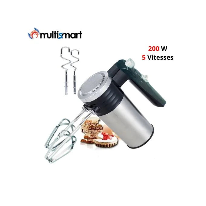 Batteur inox 200W 05 Vitesses Multismart