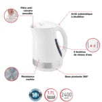 Bouilloire Électrique Sans Fil 1,7L 2400W Principio Plus Moulinex BY108110