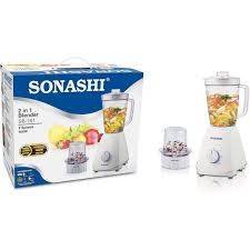 Blender Électrique 2en1 400W Avec 4 Vitesses Blanc SONASHI SB-161