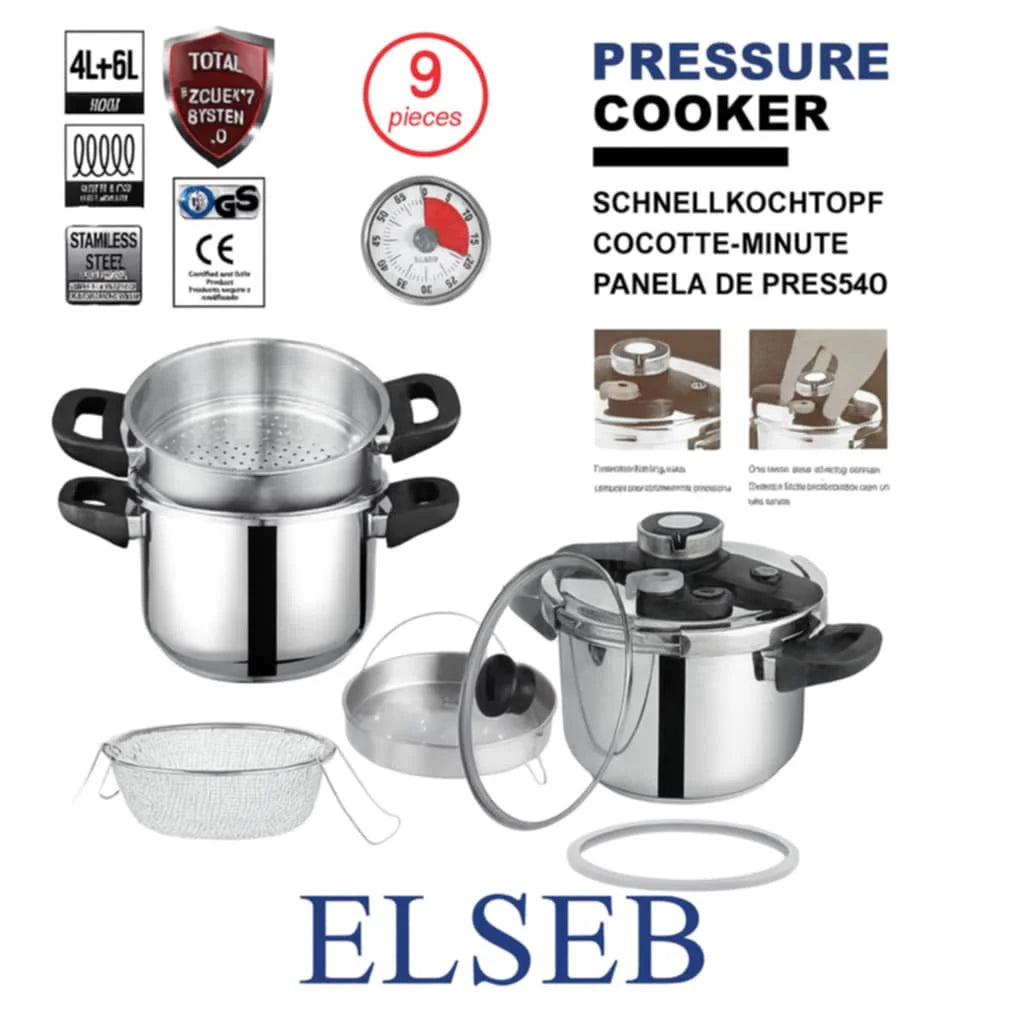 Cocotte Elseb 9 pcs 4L + 6L – inox 18 / 10