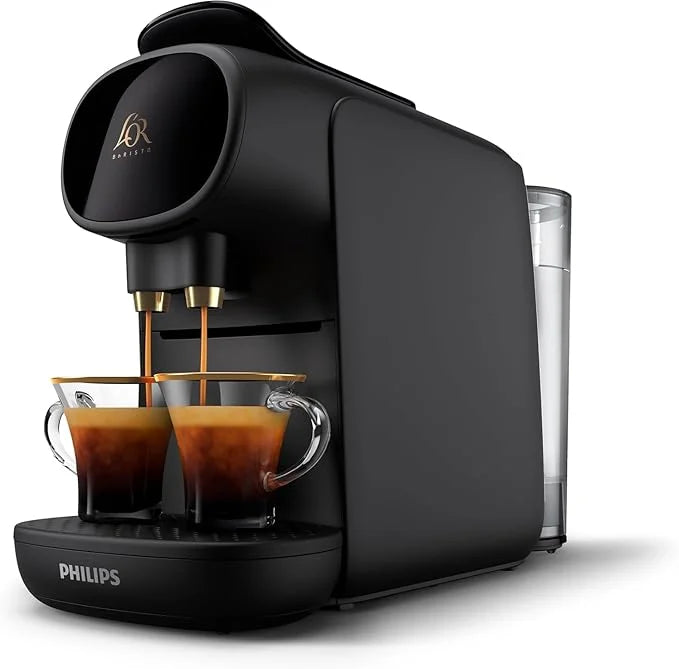 Machine à Café à Capsules, Piano Noir, Reconnaissance des Capsules Doubles Philips L’Or Barista Sublime LM9012/60