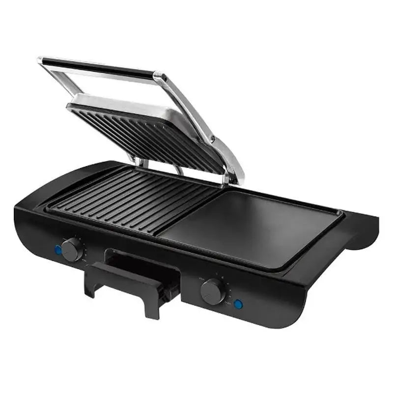 Planche a Grille et Panineuse inox 2 en 1 – 1500W 38×20 CM Multismart MS-GL1111