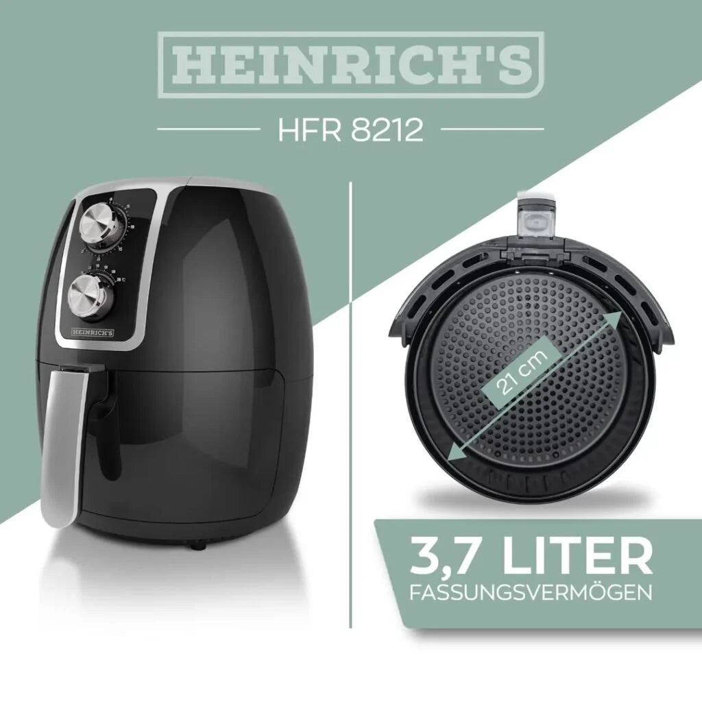 Heinrich Bauer Friteuse sans huile 1500w -3,7L Heinrich germany HFR8211