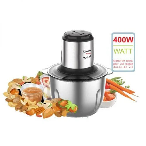 Hachoir 400W PROMIX 2L – 4 Lames – Inox Robuste