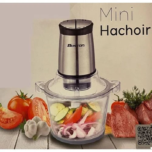 Mini Hachoir 4 Lames – 400W – Inox Boston BH-704G