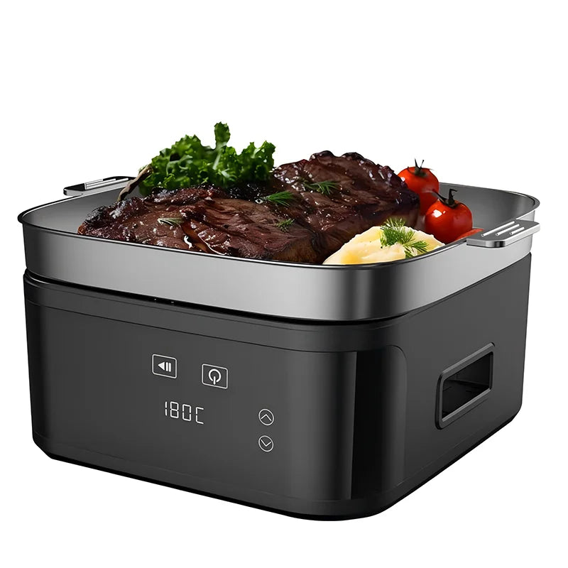 AirFryer 2 en 1 KitchenLab 08L 1650W AirFryer et Plaque Cuisson KitchenLab KT-AF-003