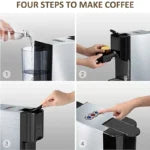 Machine a Café INOX Multi-Capsules 4 En 1 -1450W – 19 Bar 0.8L SilverCrest